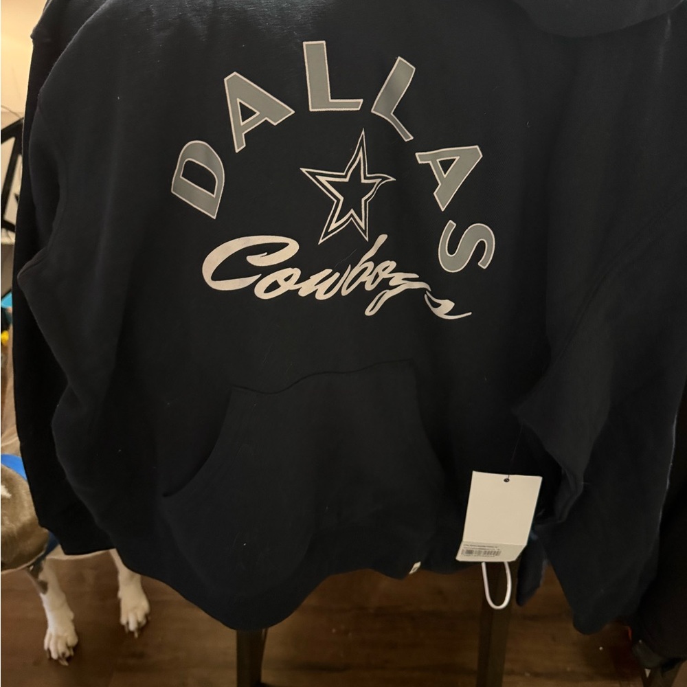 Nike Navy Blue Dallas Cowboys Hoodie with White Logo